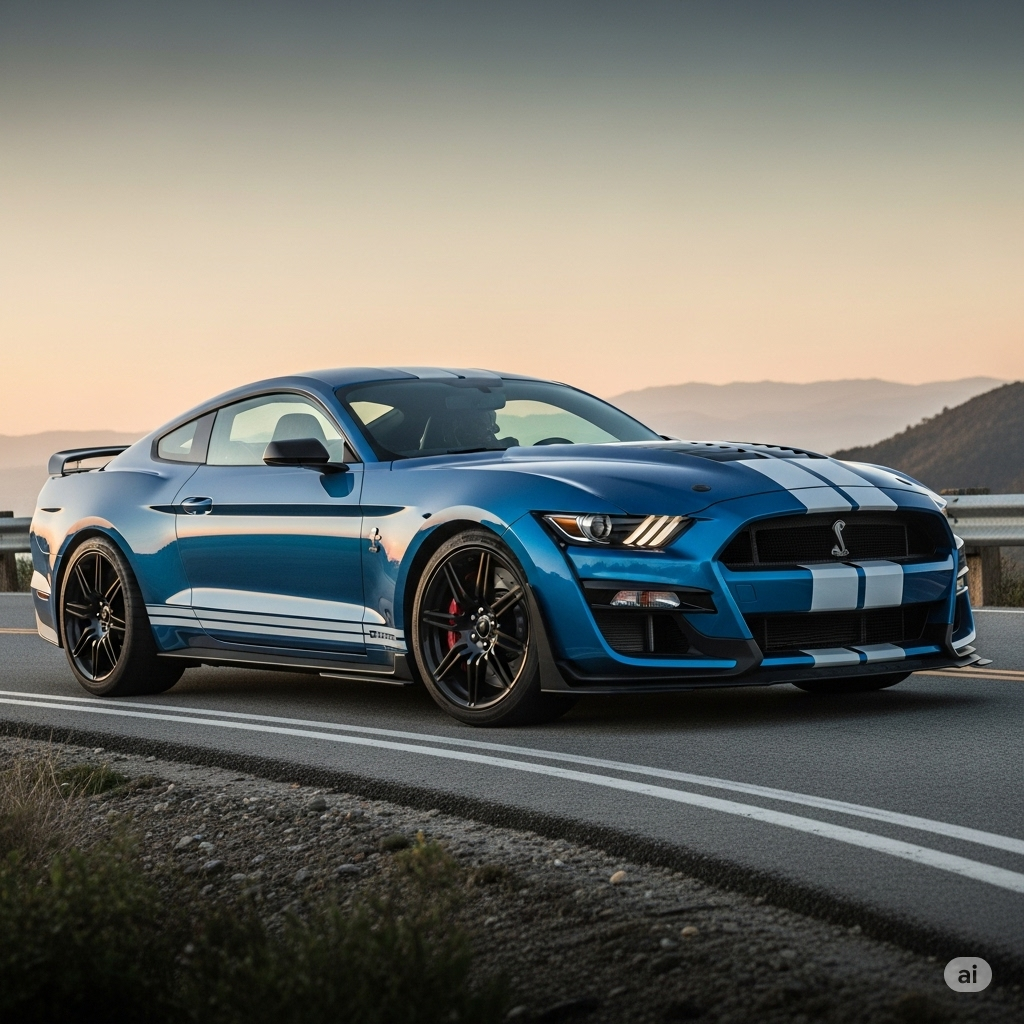 Car with Snake Logo on Steering Wheel
